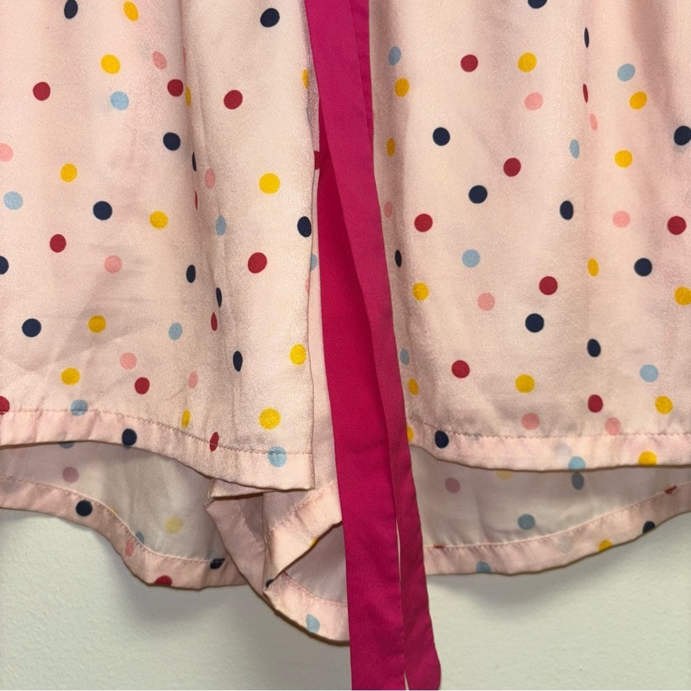 summersalt Pink Polka Dot Short Pajama Set with Multicolor Dots - Picture 12 of 14